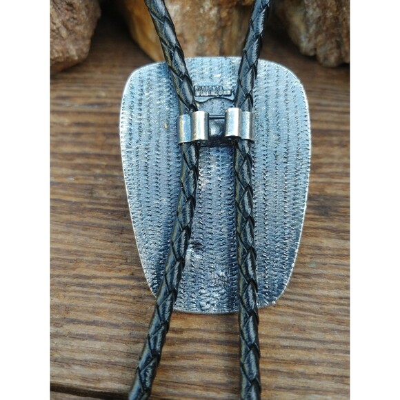 Vintage Southwestern Native Style Bird Bolo Tie By Florenta Of California - Picture 5 of 10
